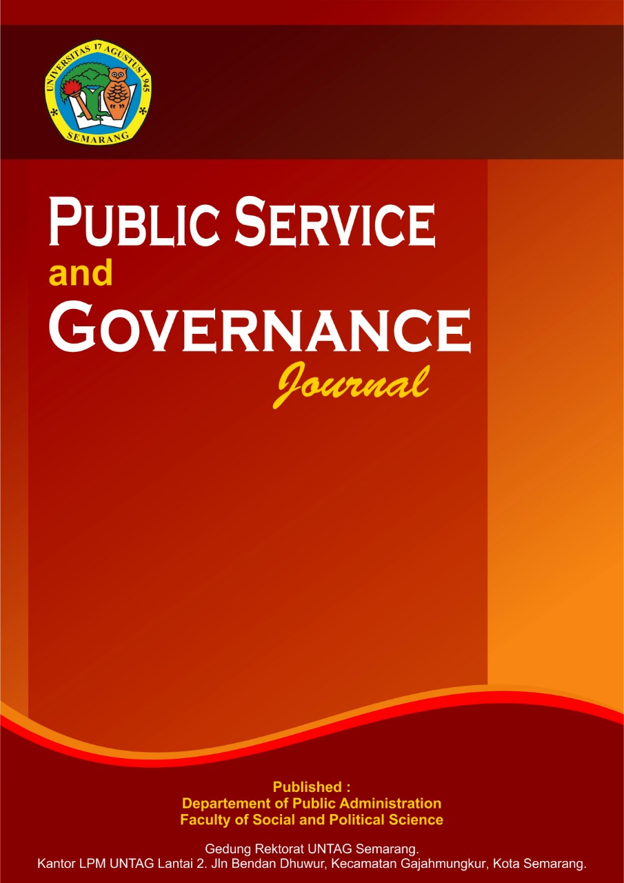 					View Vol. 5 No. 2 (2024): Juli: Public Service and Governance Journal
				